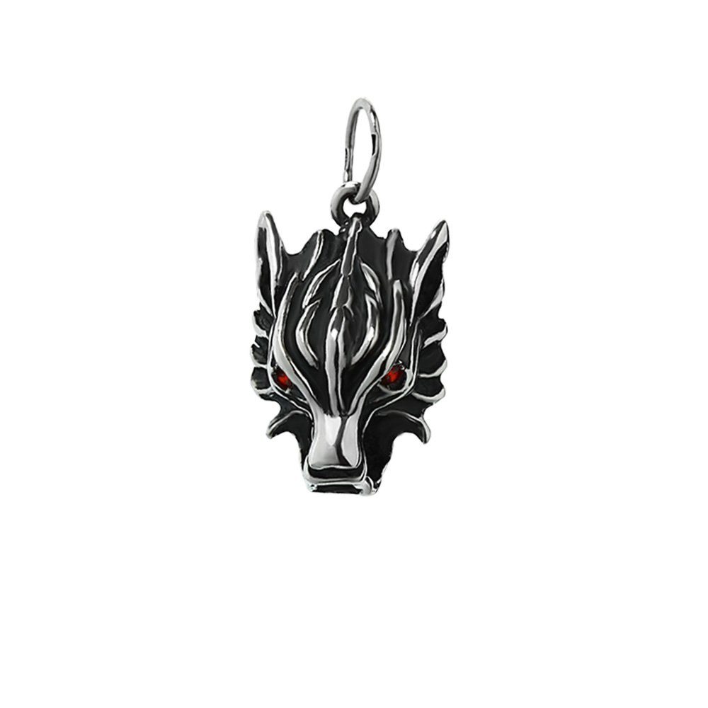 Kettenanhänger Massiv 925er Sterlingsilber Ketten Anhänger Wolf K