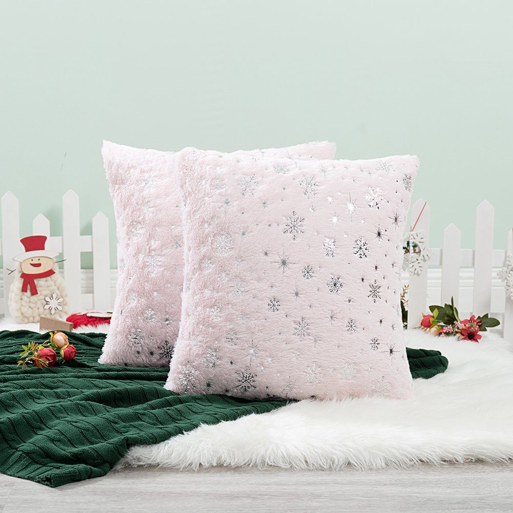 BTTO Kissenbezüge Kissenbezüge weihnachten 45x45cm,Schneeflocke/Baum Kissen günstig online kaufen