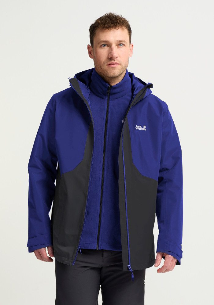 Jack Wolfskin 3-in-1-Funktionsjacke STONETRAIL 3IN1 JKT M 3-in-1 Jacke, wasserdicht, warm und atmungsaktiv