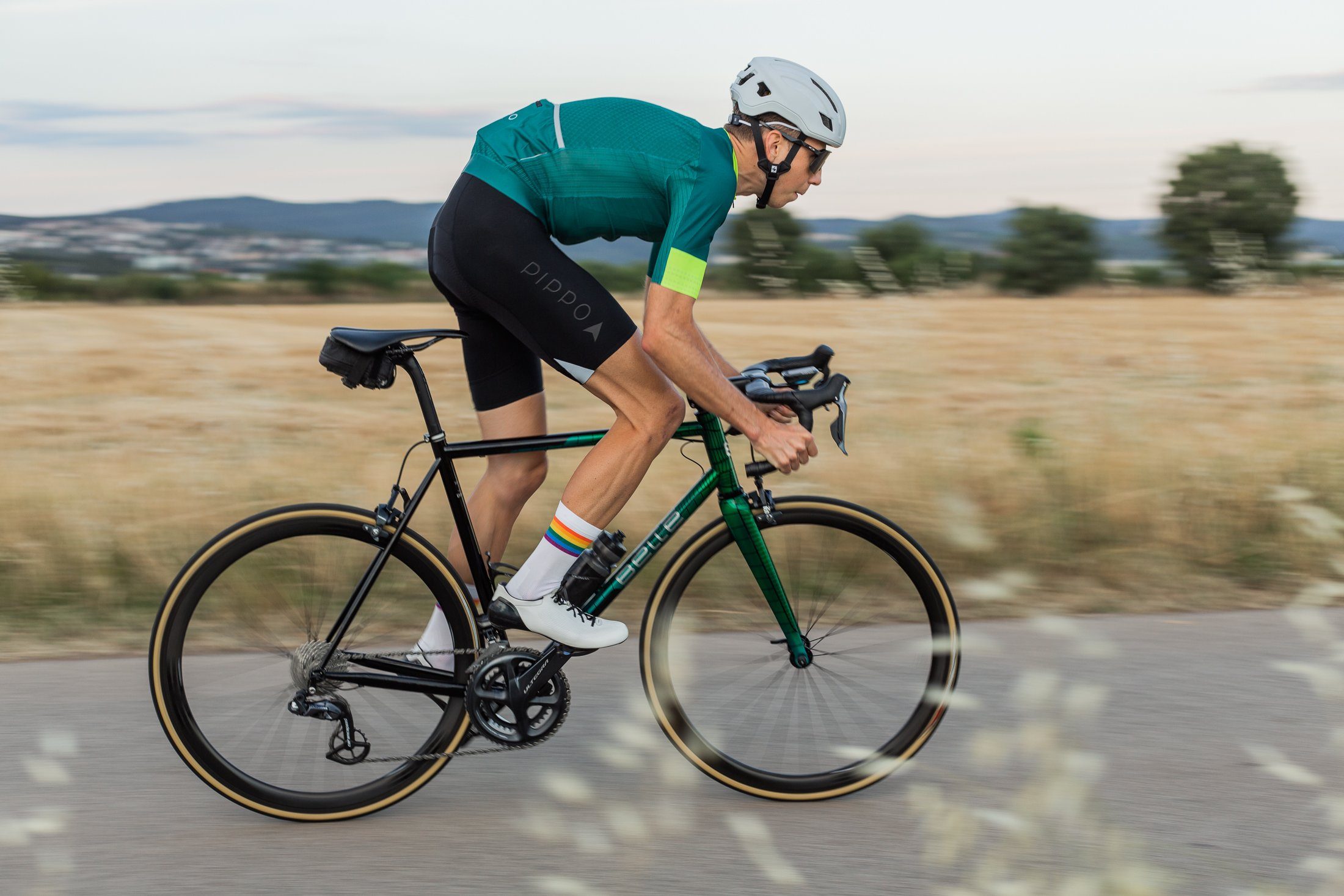 Rennrad Damen Weiss Laufsocken Bündel & Mittelfuß (3 Paar) PIPPO Kompression Amsterdam Sportsocken Herren und