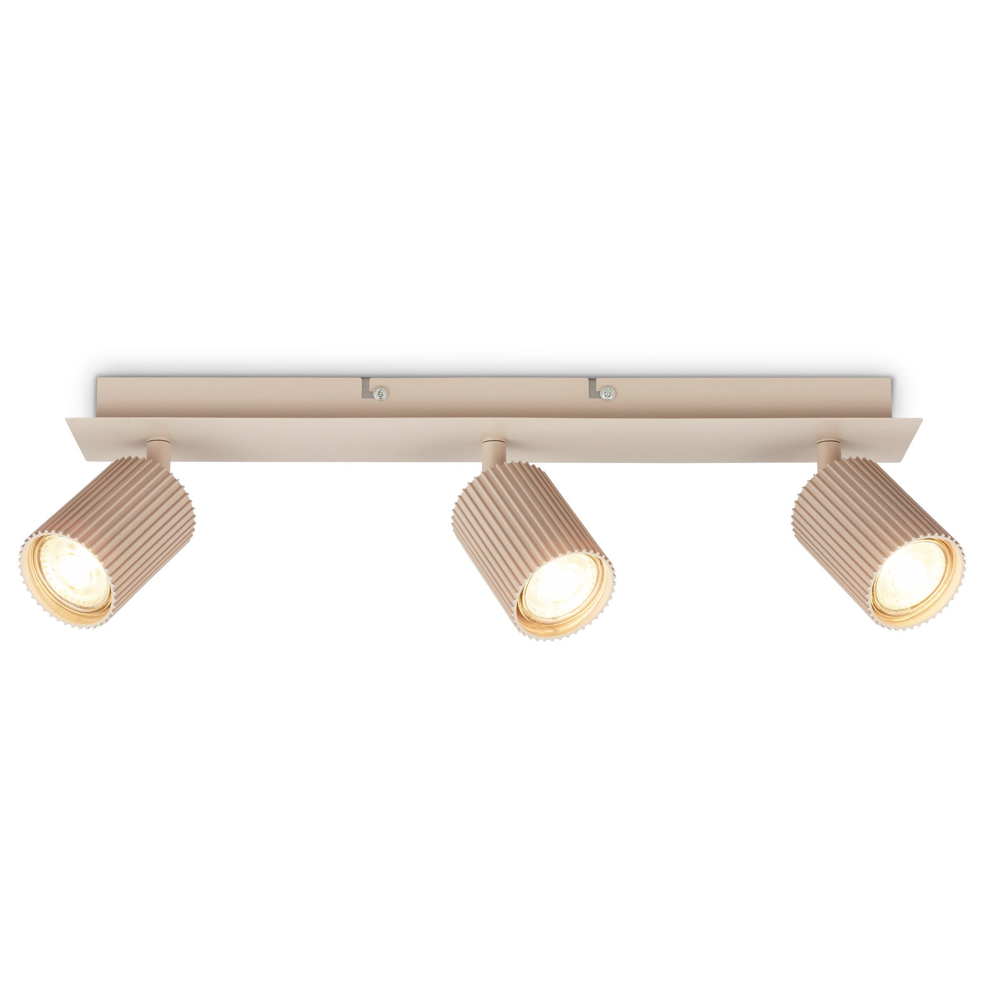 Briloner Leuchten LED Deckenspot Deckenleuchte Wandleuchte schwenkbar GU10 Deckenlampe Wohnzimmer Flur, 3-flammig, ohne Leuchtmittel, Abhängig vom Leuchtmittel, Schwarz, Beige, Coffee-Warmgrey, Wohnzimmer, Flur, Büro