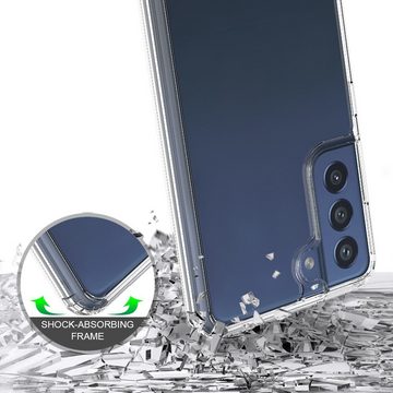 CoverKingz Handyhülle Hülle für Samsung Galaxy S21 FE Handyhülle Hybrid Silikon Case Bumper 16,5 cm (6,5 Zoll), Handyhülle Schutzhülle Transparent Hybrid Silikonhülle Bumper