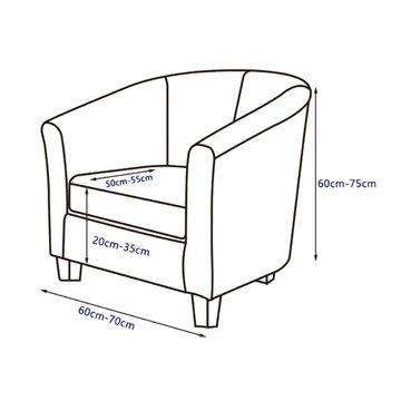 Sofabezug Sesselschoner Sesselüberwurf mit Stretch Husse für Clubsessel, Houhence