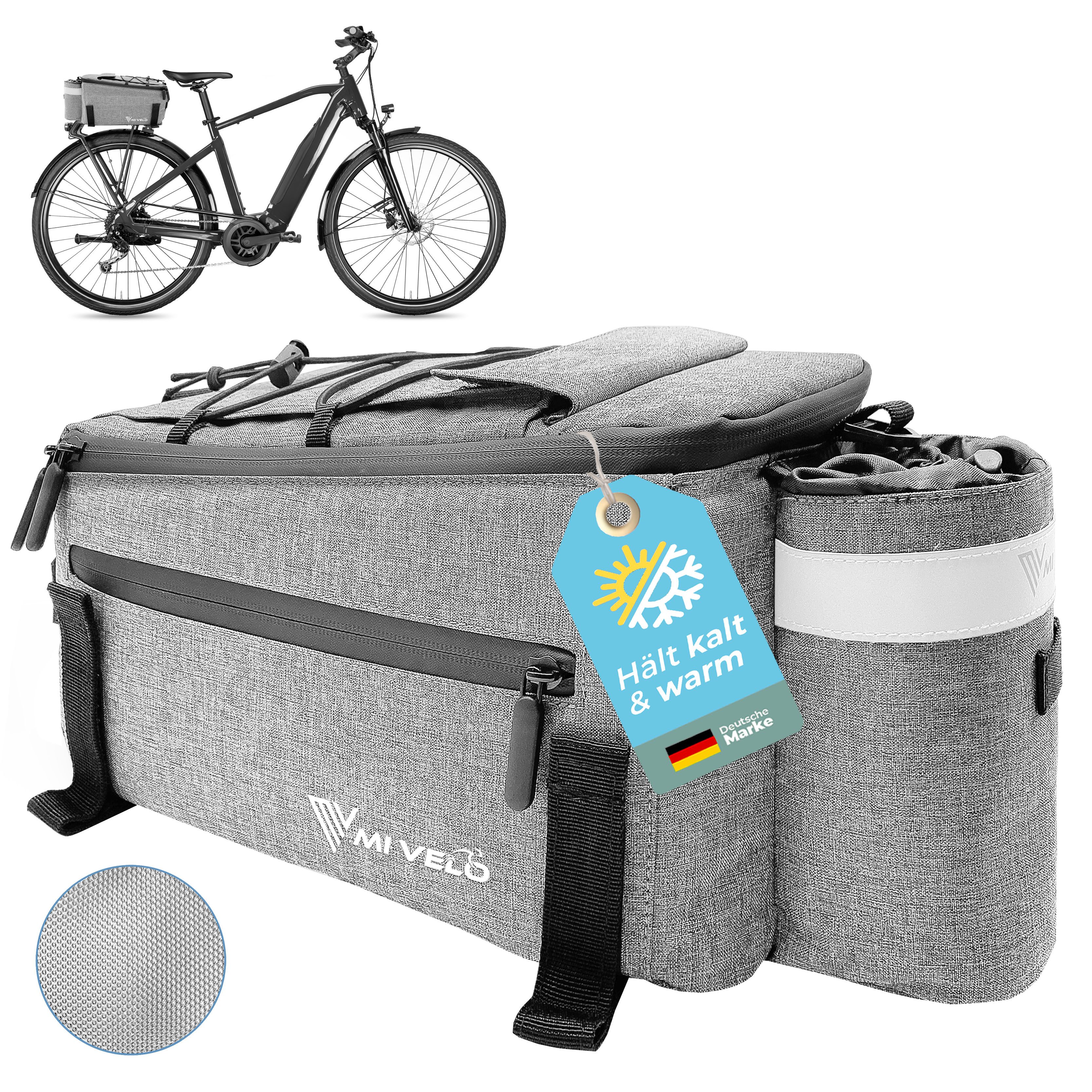 Fahrradtasche Gepäckträgertasche für Fahrrad Kühltasche isoliert 10L