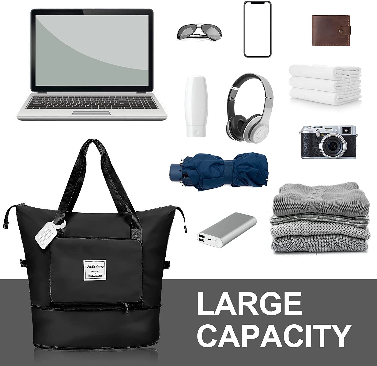 COOL-i ® Reisetasche, Faltbare Fitnesstasche,Sporttasche,Große Umhängetasch günstig online kaufen