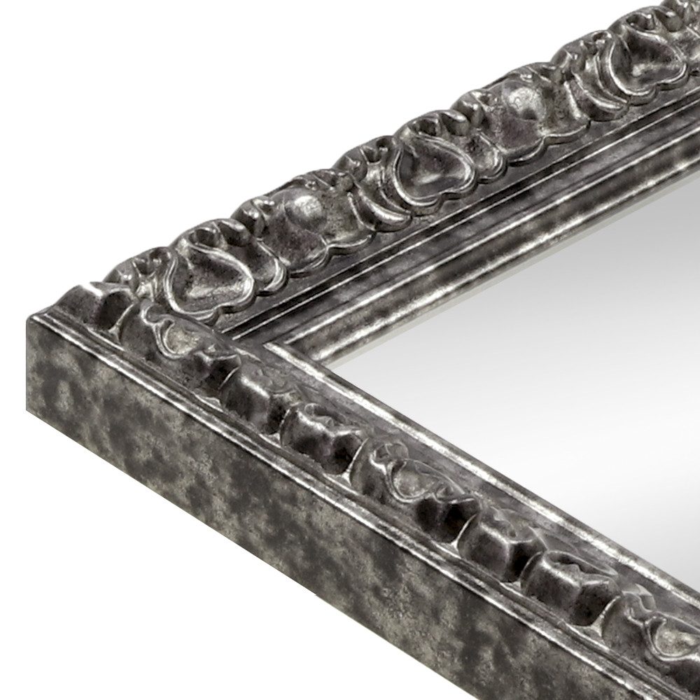 WANDStyle Wandspiegel H215, Silber, aus Kunststoff im antiken Stil