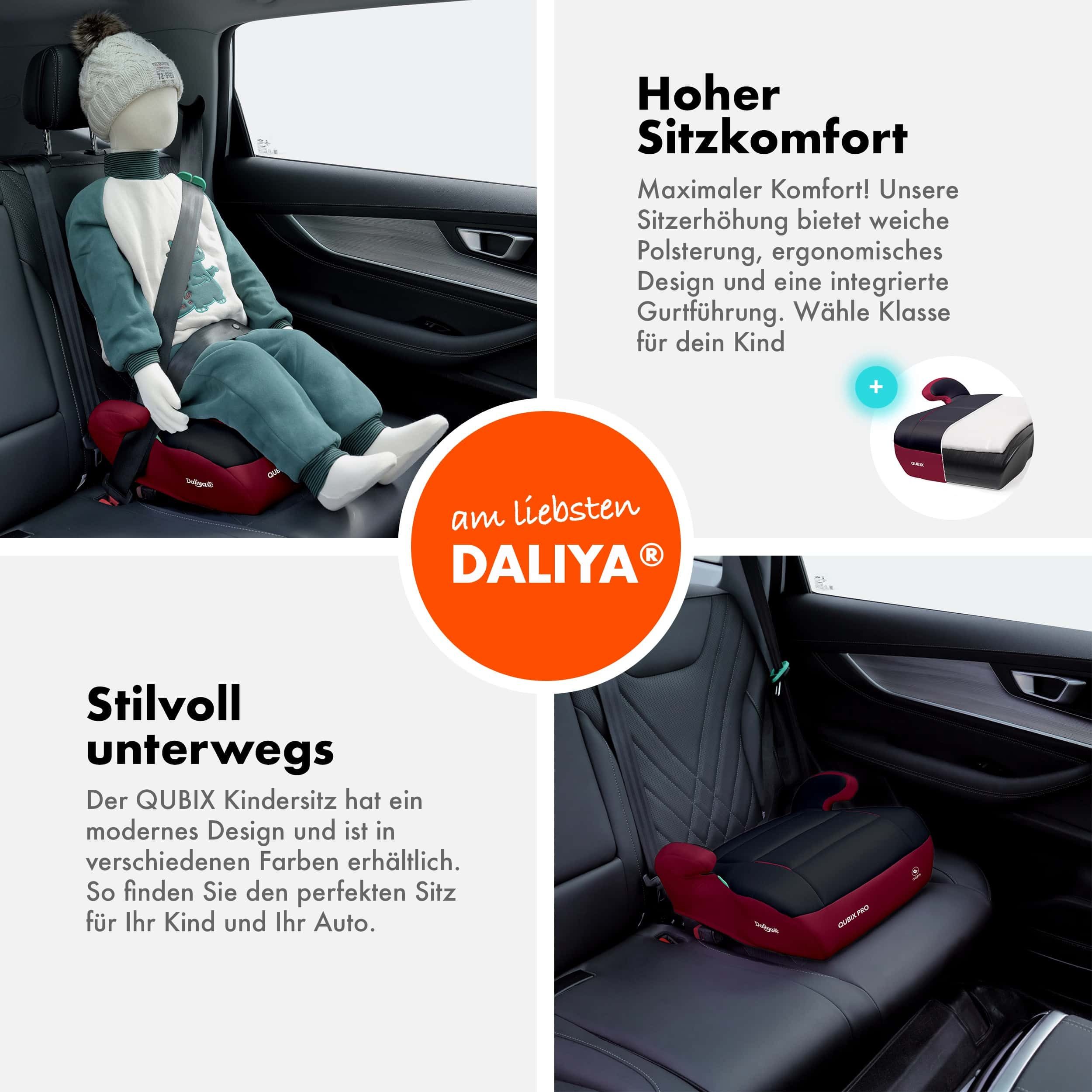 Daliya® Kindersitzerhöhung QUBIX PRO ISOFIX Kindersitz, ab: ab 6 Jahre oder 125cm Körpergröße, bis: bis 12 Jahre oder 150cm Körpergröße, ab: 125 cm, bis: 150 cm – Bild 5 von 5