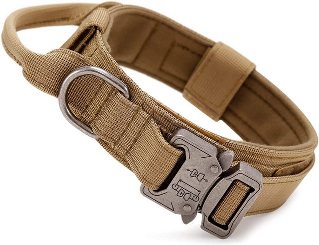 Jormftte Hunde-Halsband Taktischer Hundehalsband mit Kontrollgriff Nylonverstellbares