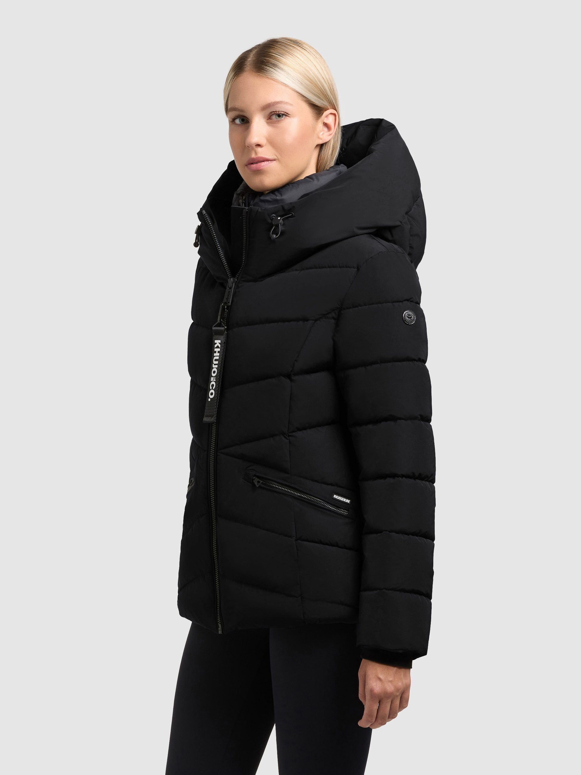 khujo Steppjacke HERSCH Kapuze mit elastischem Kordelzug, elastische Bündch günstig online kaufen