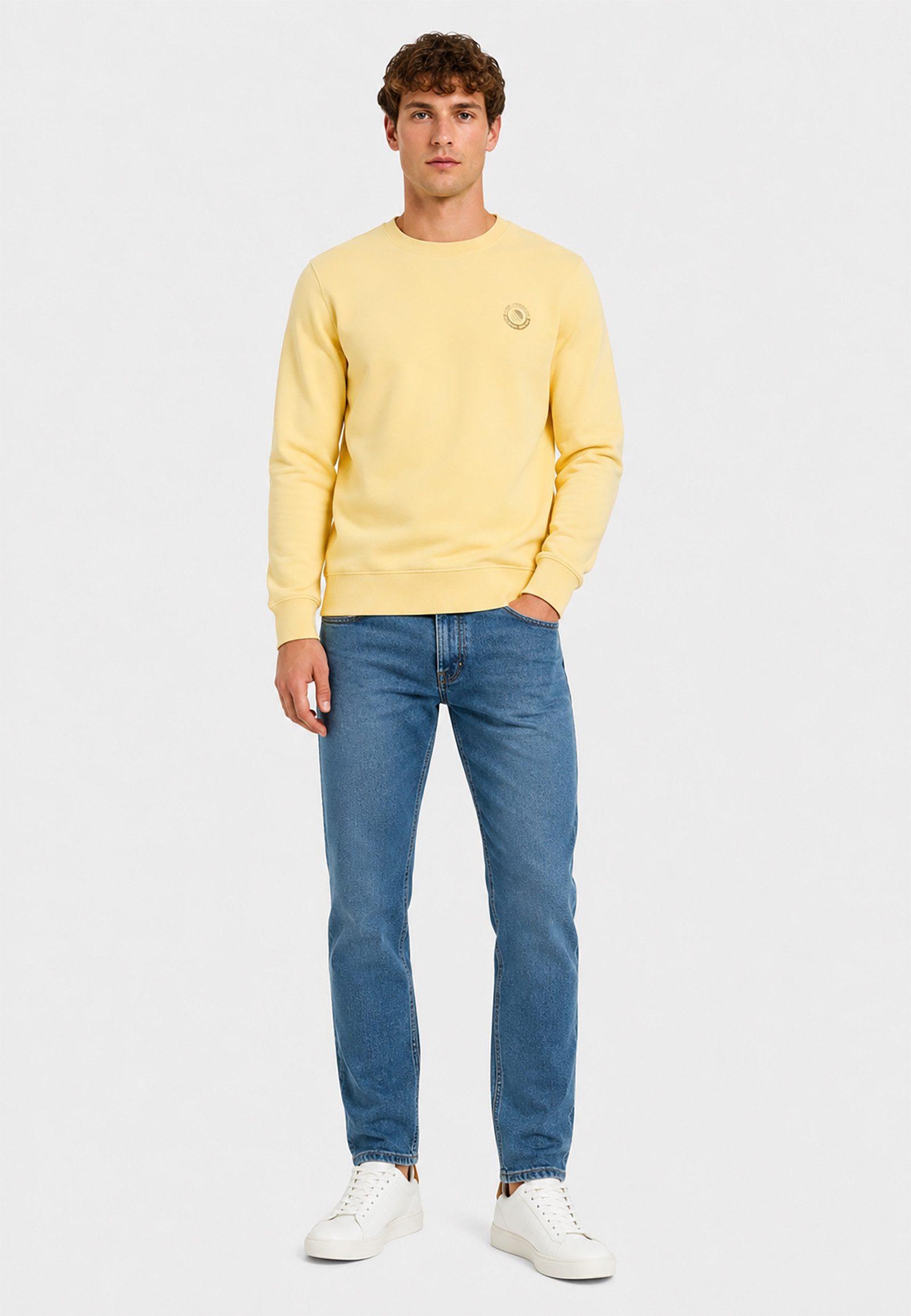 Blend Sweatshirt Moderner L/S Pullover mit aufgedrucktem Muster für Herren (1-tlg) BHFLORIAN SWEATSHIRT