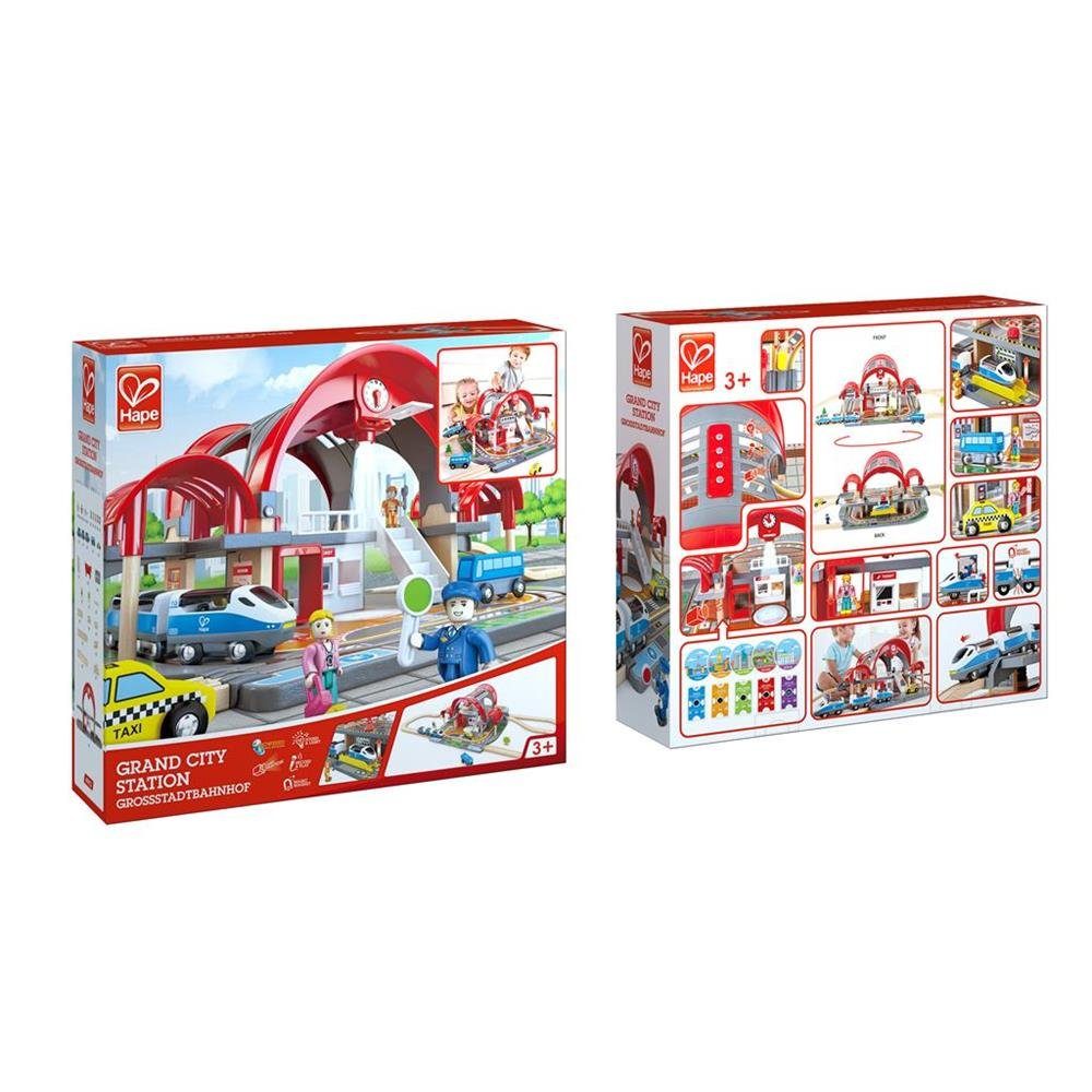 Hape Spielzeug-Eisenbahn Großstadtbahnhof inklusive Zubehör