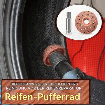 RefinedFlare Reifen-Reparaturset Reifenreparatur-Reparaturwerkzeug, Schleifkopf, Polierscheibe für Luftreifenpuffer, Reifenreparaturwalze mit Reifenrad-Reparatur