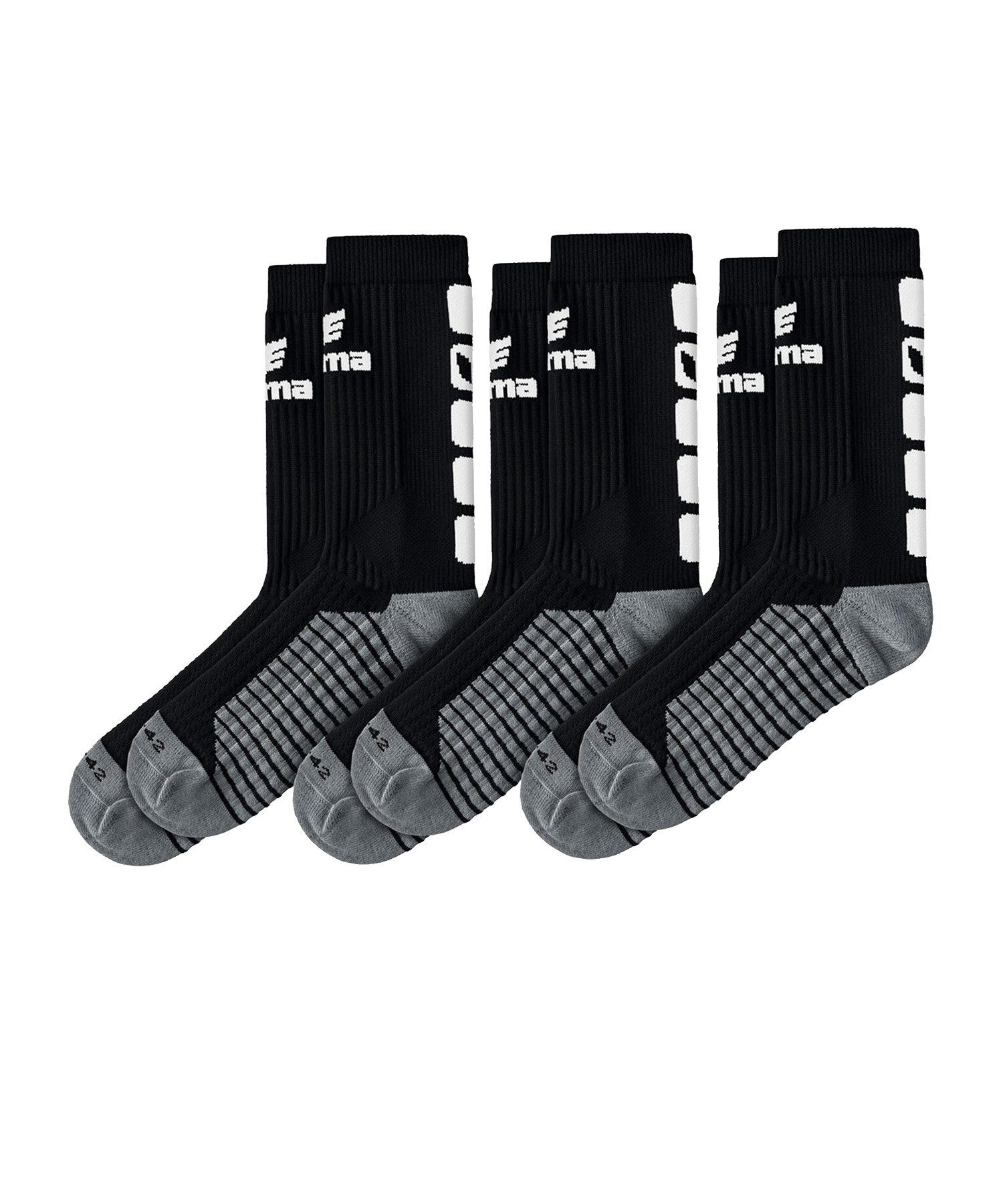 Erima Sportsocken 3-Pack CLASSIC 5-C Socken default SchwarzWeiss