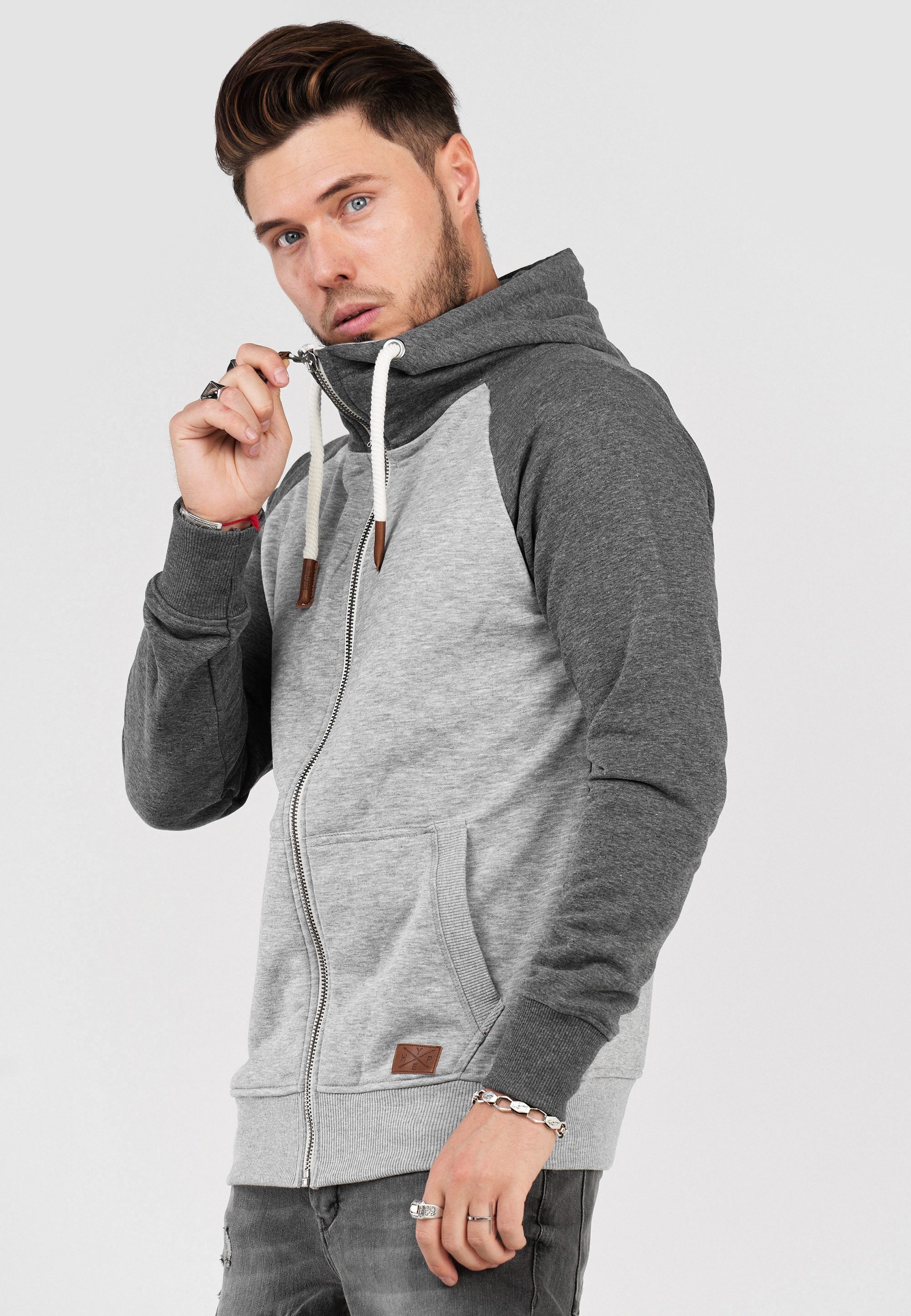 behype Sweatjacke HENRAY mit erhöhtem Kragen günstig online kaufen
