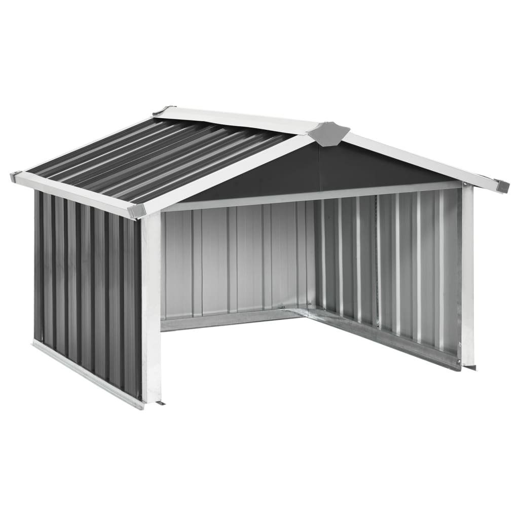 vidaXL Mähroboter-Garage NA Rasenmäher Garage 92x97x63 cm Verzinkter Stahl Anthrazit für Mährob, BxTxH: 92x97x63 cm
