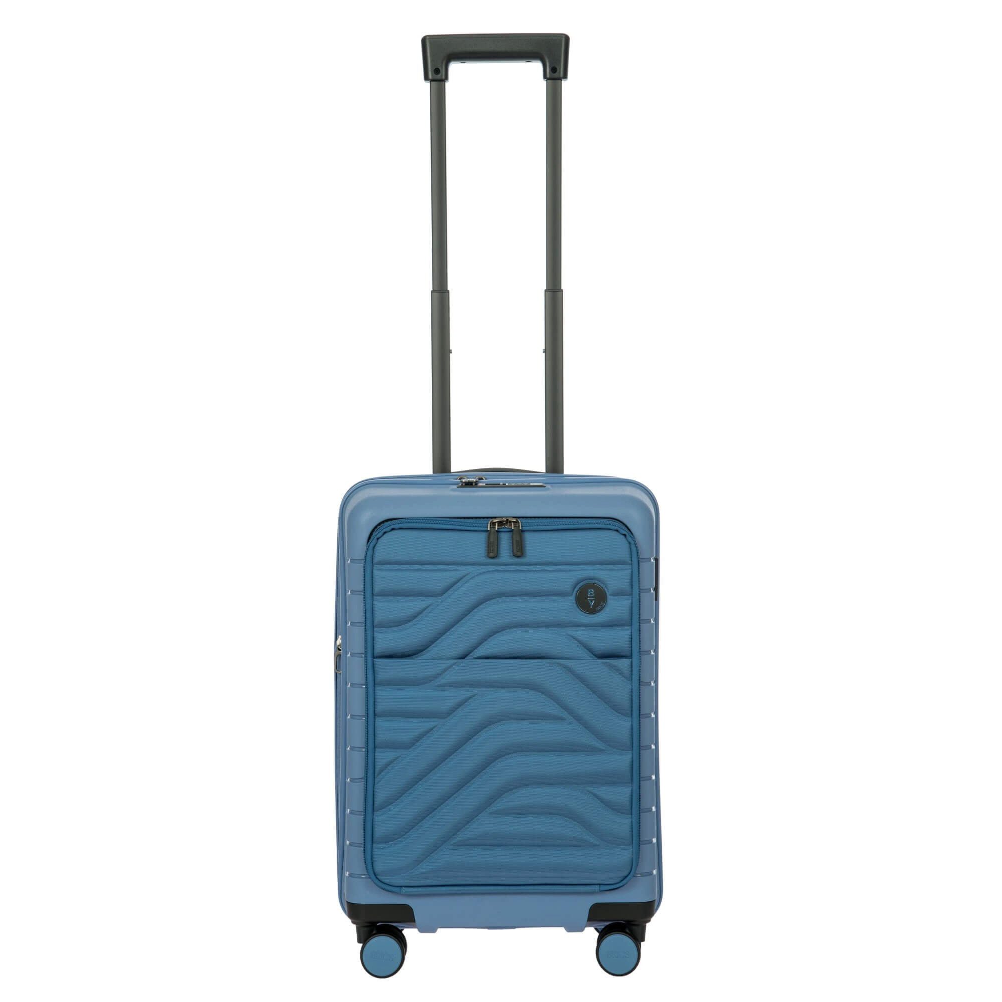 Bric's Koffer BY Ulisse - 4-Rollen-Kabinentrolley mit Vortasche 55 cm erw. USB, 4 Rollen Rollen