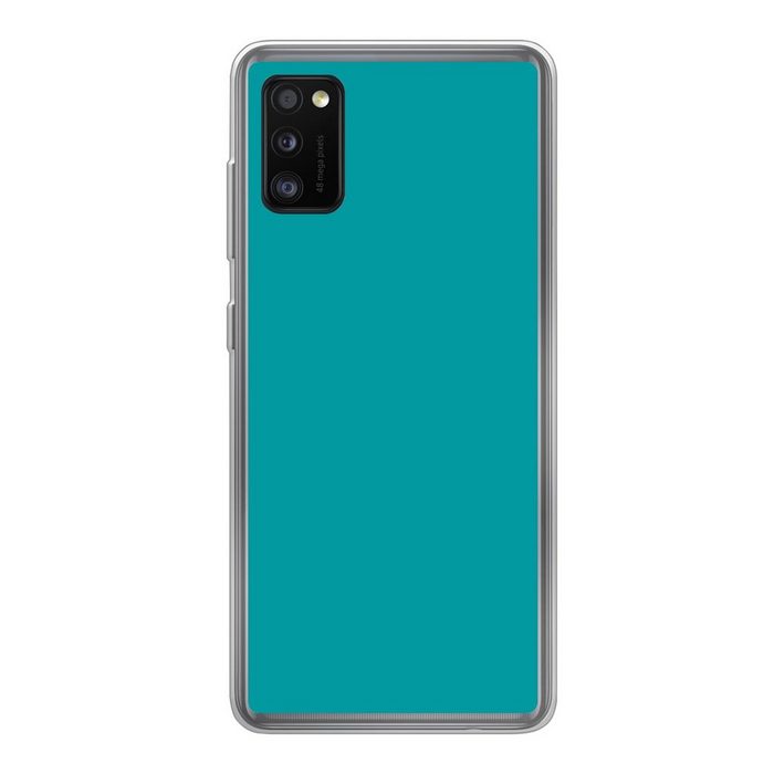 MuchoWow Handyhülle Blau - Aqua - Muster Handyhülle Samsung Galaxy A41 Smartphone-Bumper Print Handy