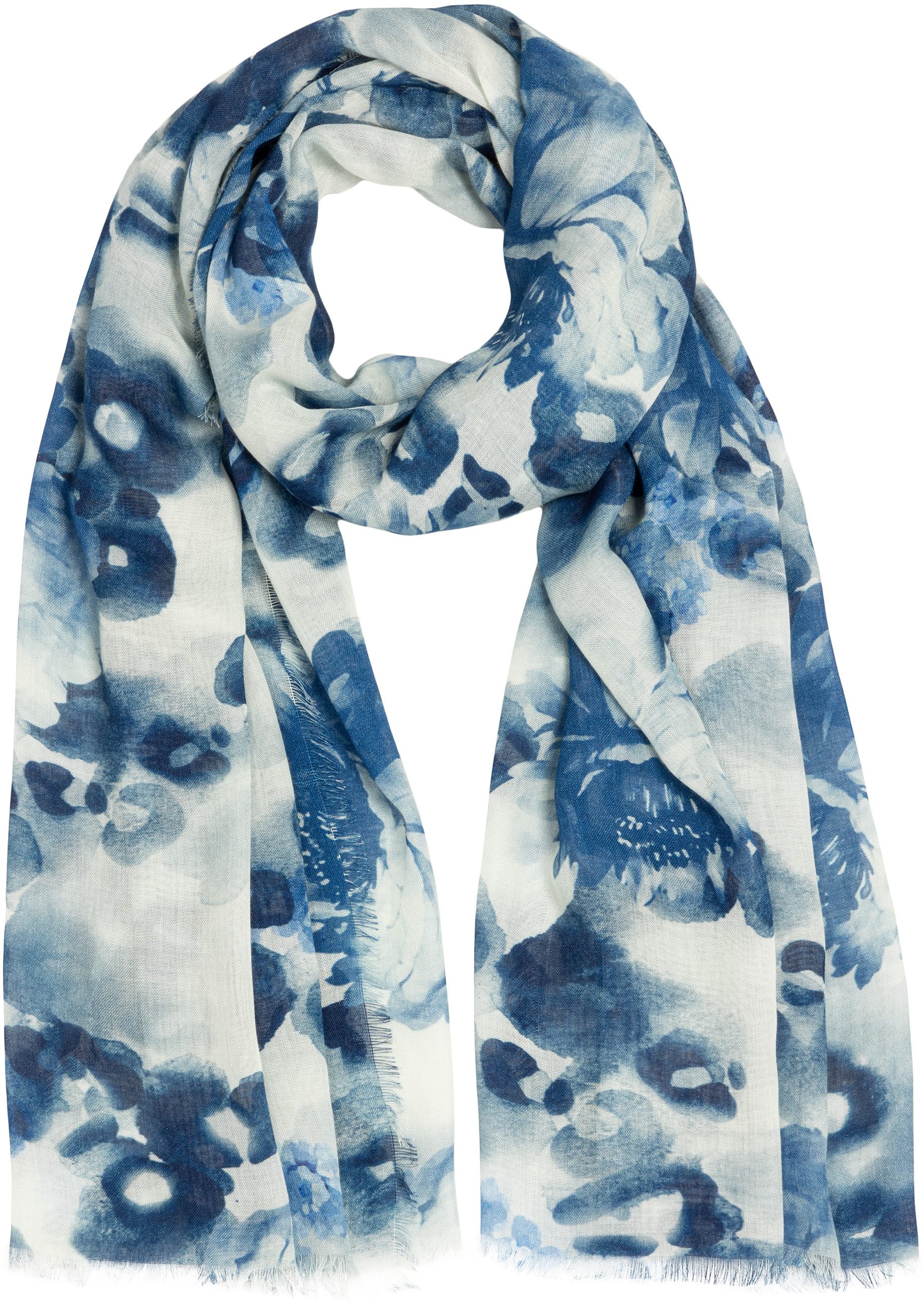 Modeschal SC531 Damen Sommer Schal aus weichem Modal gemustert