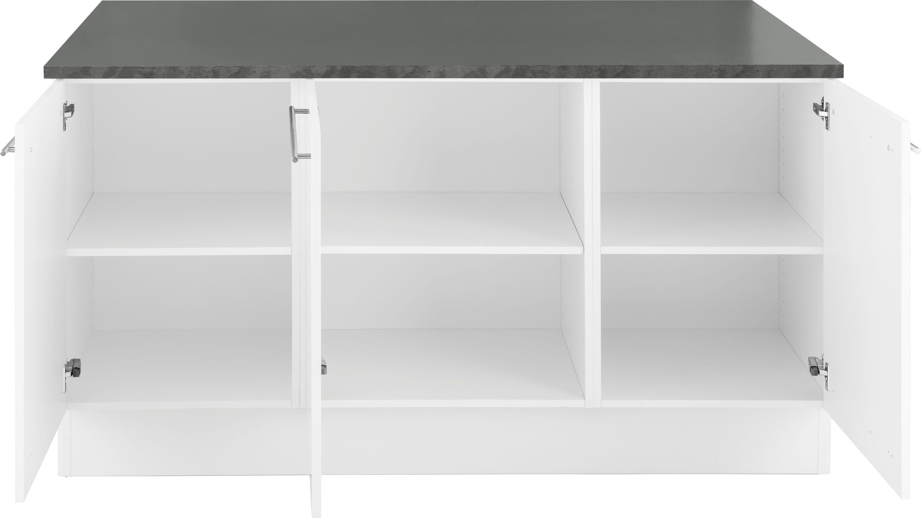 OPTIFIT Kücheninsel Bern, mit durchgehender Arbeitsplatte als Theke, Breite 160 cm