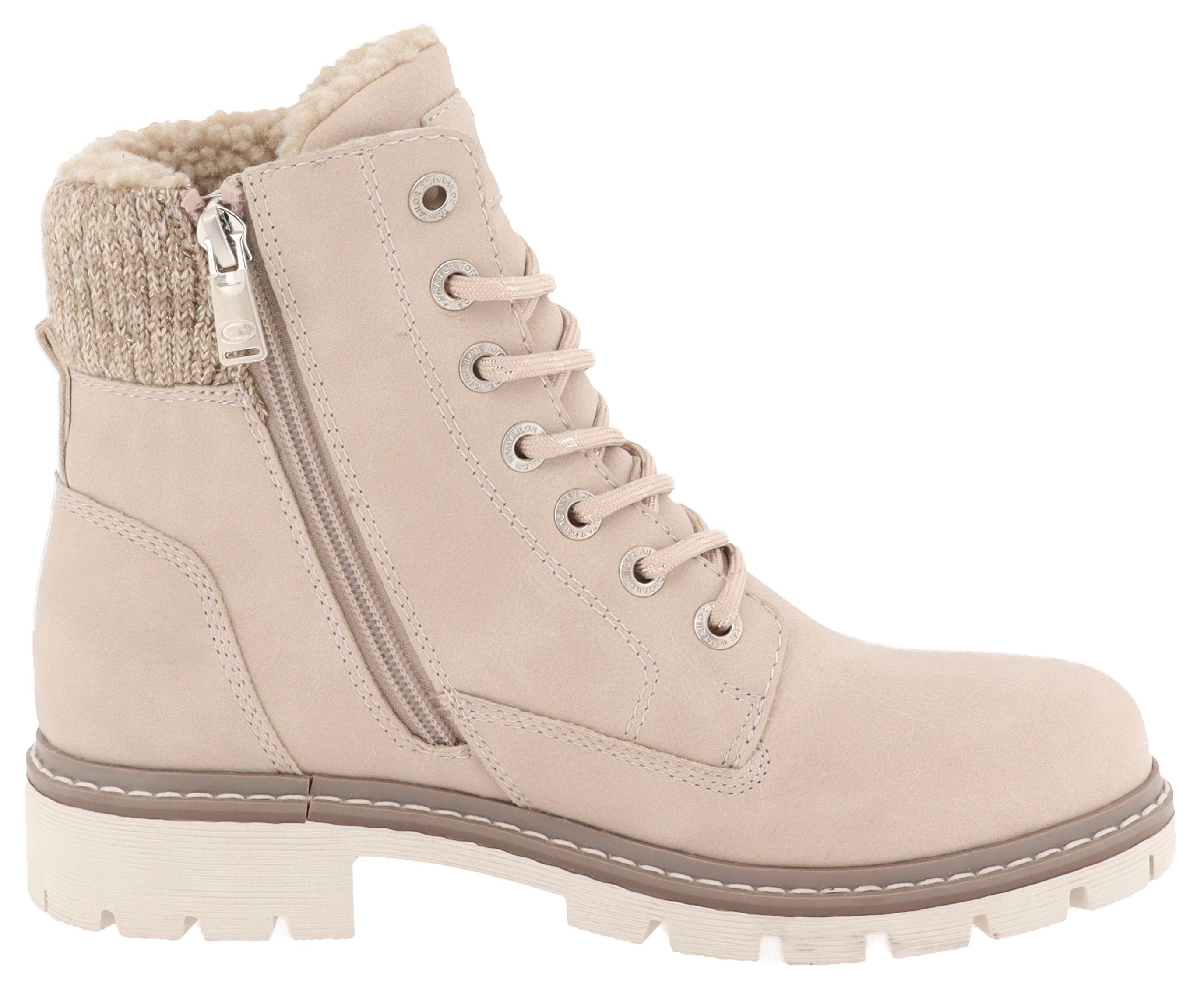TOM TAILOR Schnürboots Winterboots mit wasserabweisendem TEX, Komfortweite G