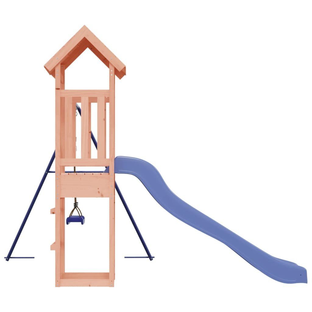 Rutsche Spielturm Massivholz und Spielhaus Schaukel vidaXL mit Douglasie