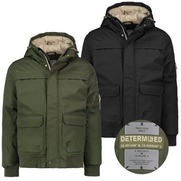 Urban Surface Steppjacke Herren Winter Jacke Steppjacke Kapuzenjacke Stehkragen Warm Gesteppt