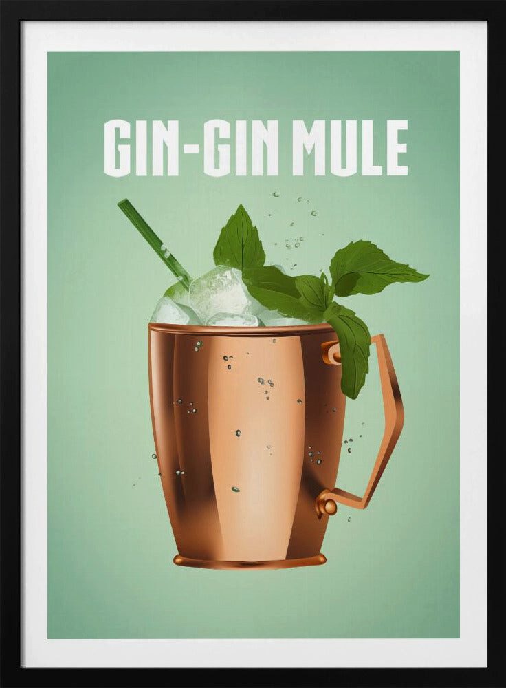 Papermoon Poster "Gin Gin Mule Copper" von Andreas Magnusson, 250 g/m² Galeriedruck, Mit oder ohne Rahmen, brillante UV-beständige Farben, Made in Germany