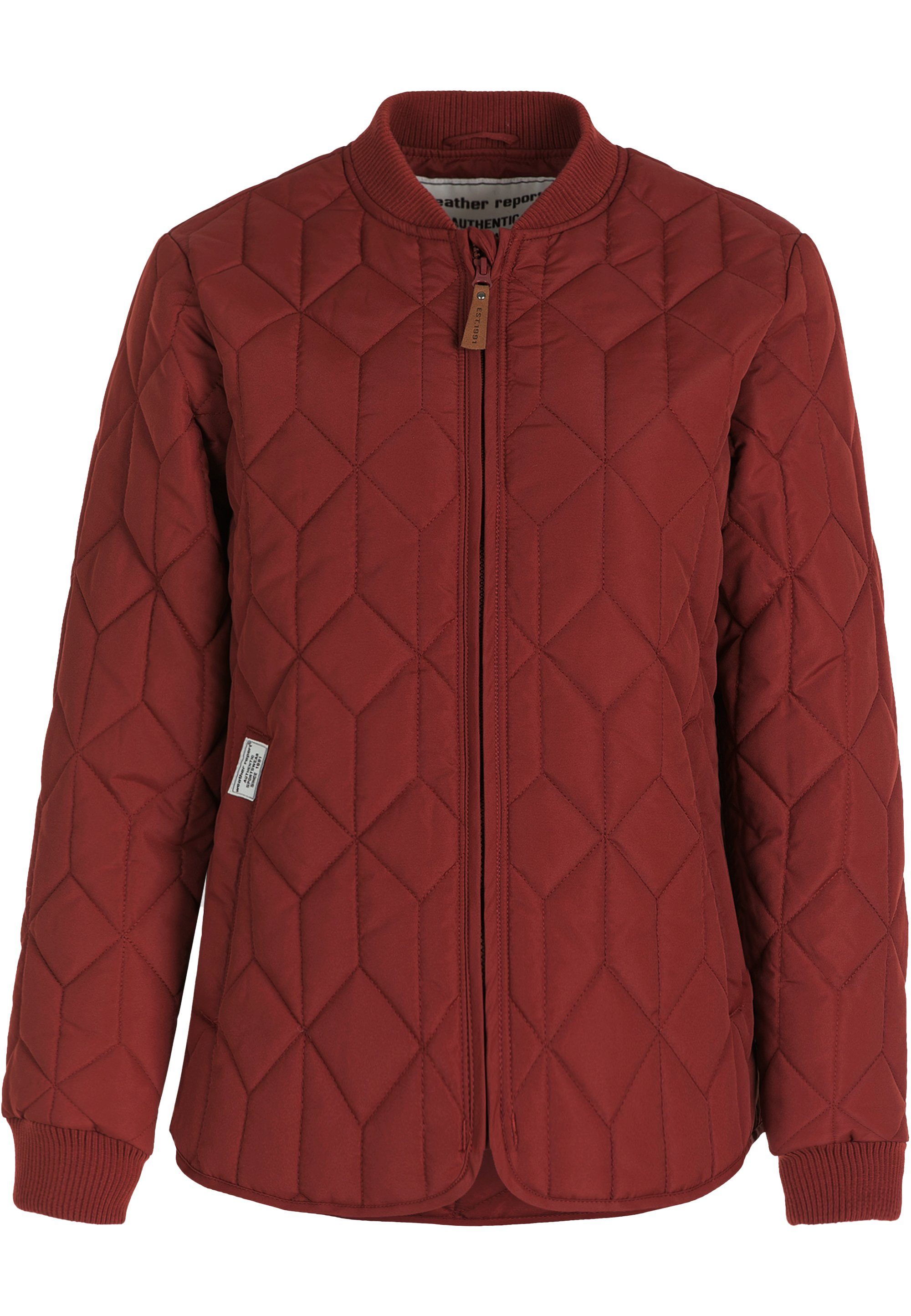 rostbraun elastischen WEATHER Bündchen mit Piper Outdoorjacke REPORT