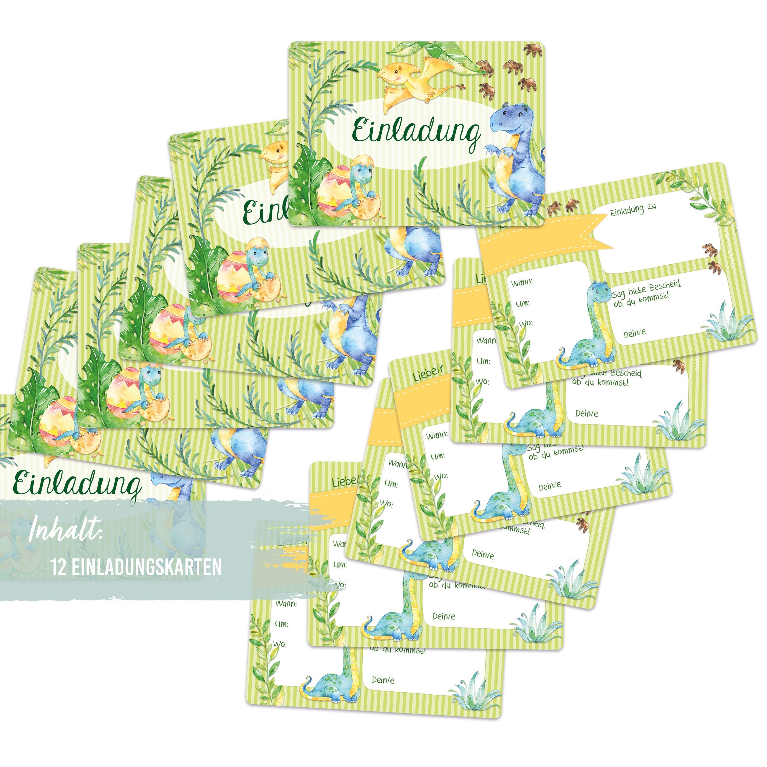 Einladungskarten Einladungskarten verschiedenen 12 in PAPIERDRACHEN Made in erhältlich, Germany Motiven 5