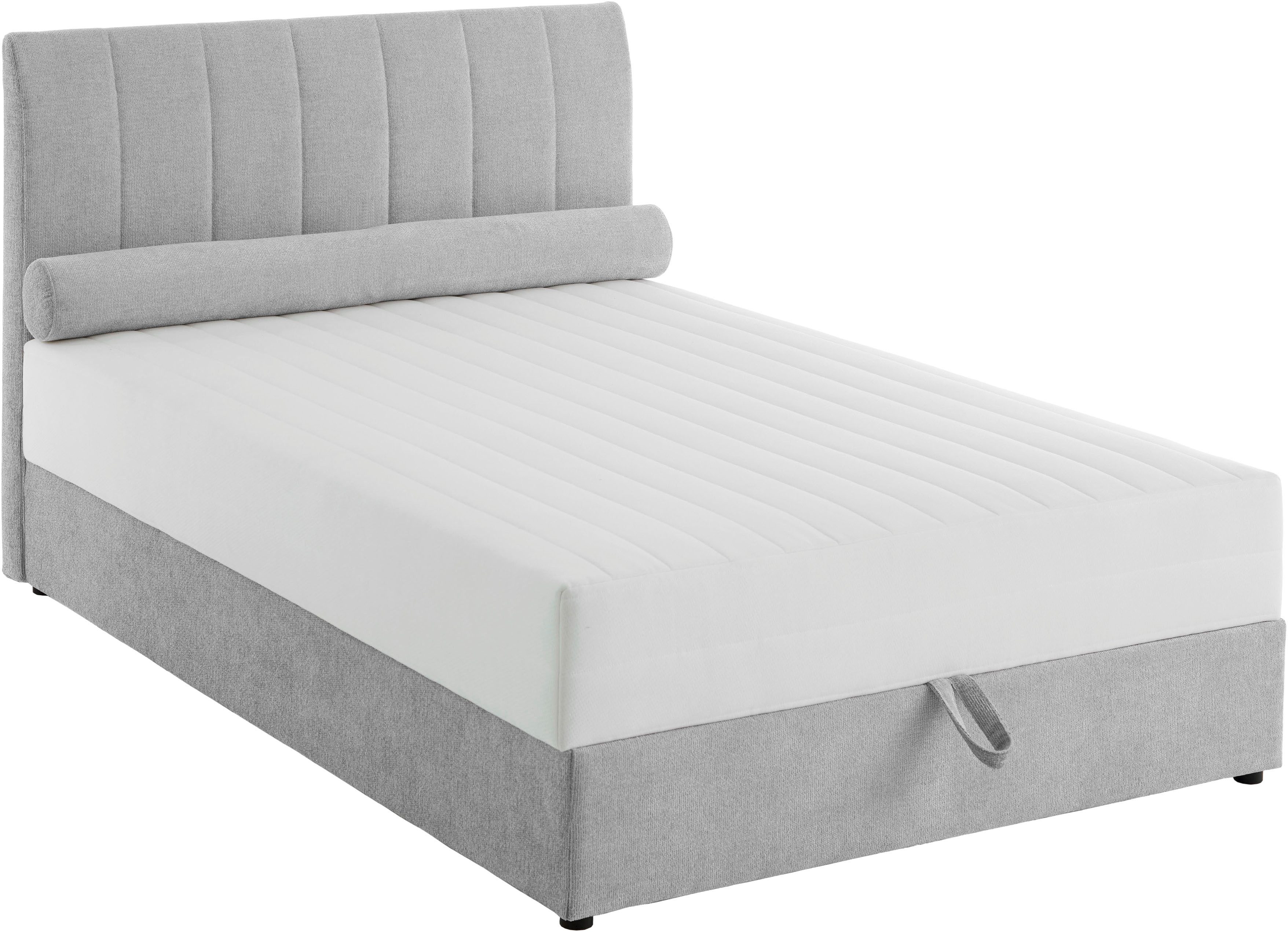 ATLANTIC home collection Boxbett ALISIA, mit Taschenfederkern, Bettkasten und Kissenrolle im Originalbezug