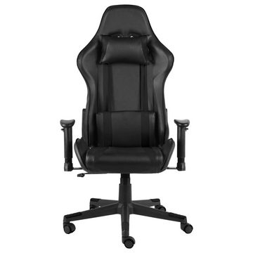 vidaXL Bürostuhl Gaming-Stuhl Drehbar Schwarz PVC