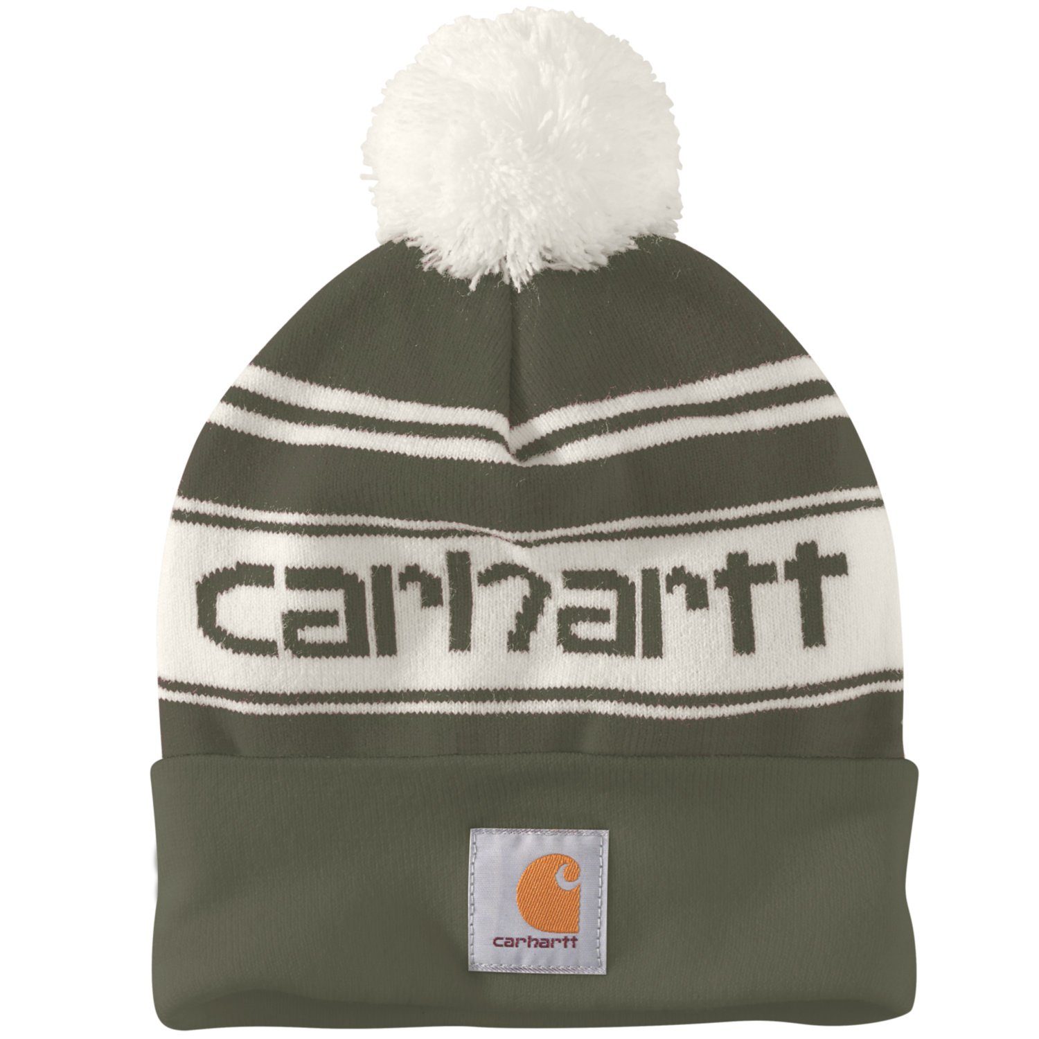 Carhartt Beanie Carhartt Unisex Bommelmütze Knit Cuffed Logo arborvitae