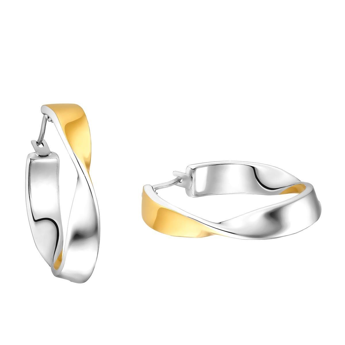 JOOP! Paar Creolen JOOP! Damen Creolen Edelstahl Bicolor 2033889 (kein Set, günstig online kaufen