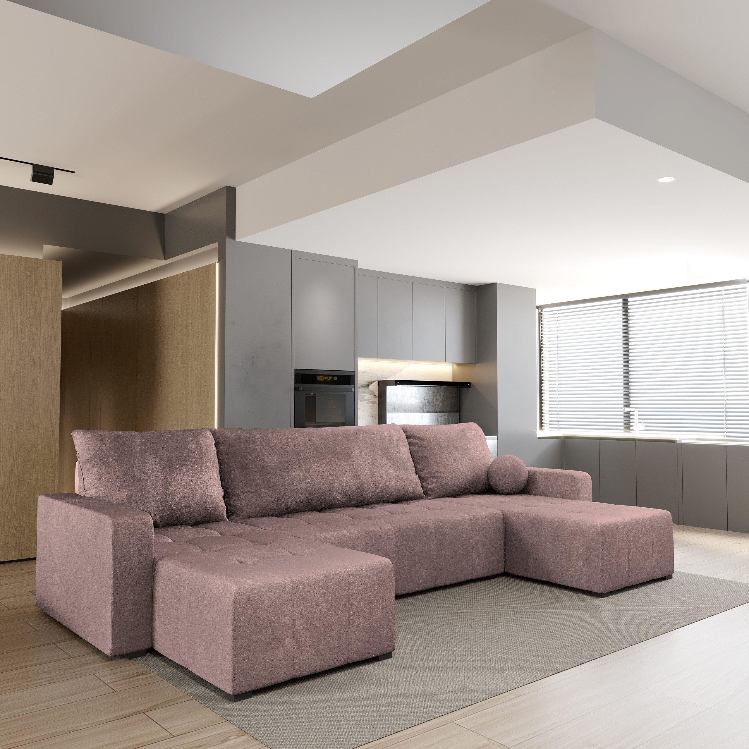 Masseno Ecksofa TOLARI mit Schlaffunktion U-Form, günstig online kaufen