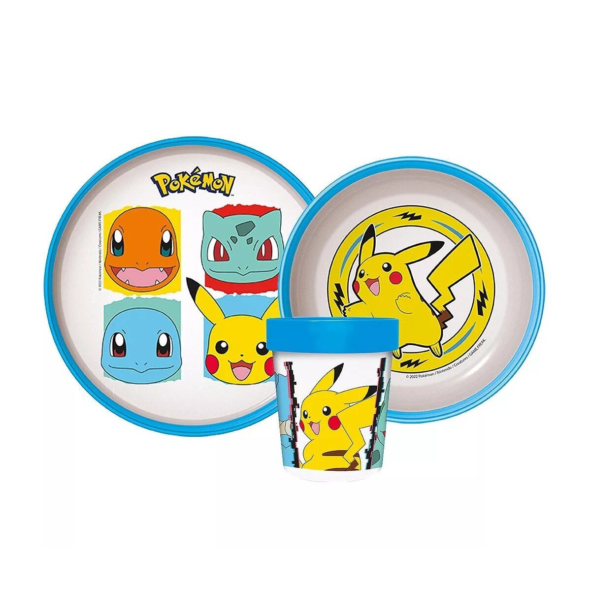 POKÉMON Kindergeschirr-Set Pokémon Original Team rutschfestes Geschirrset