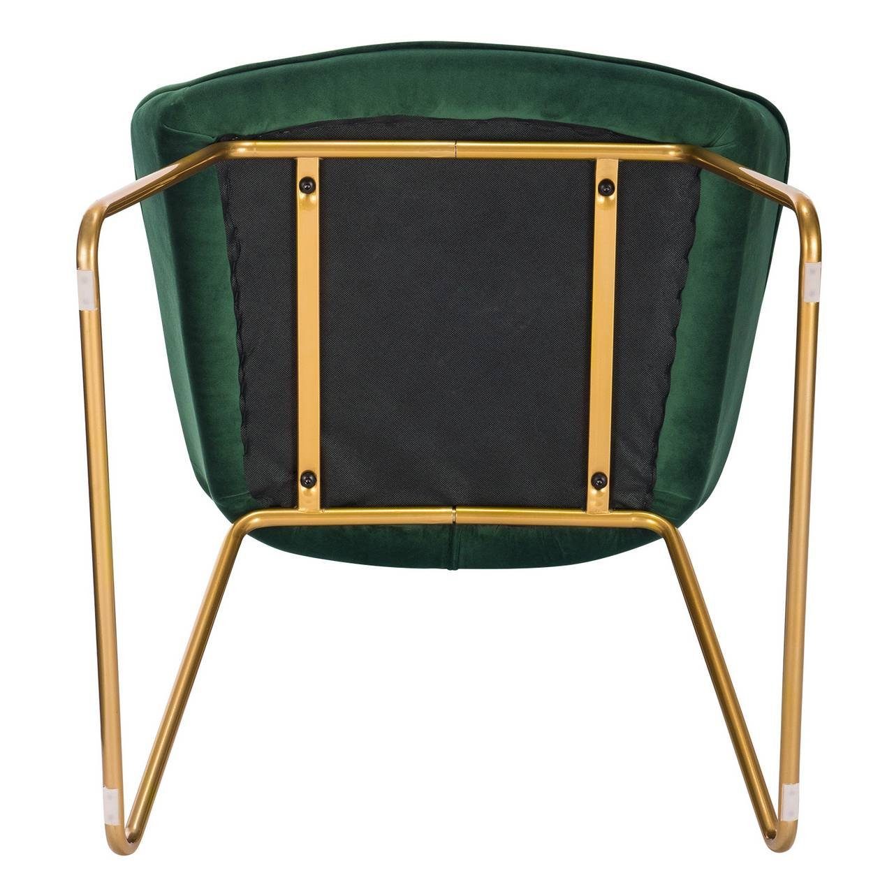 Woltu Esszimmerstuhl (2 Samt, aus dunkelgrün Beine Metall Sitzfläche aus Gold St)