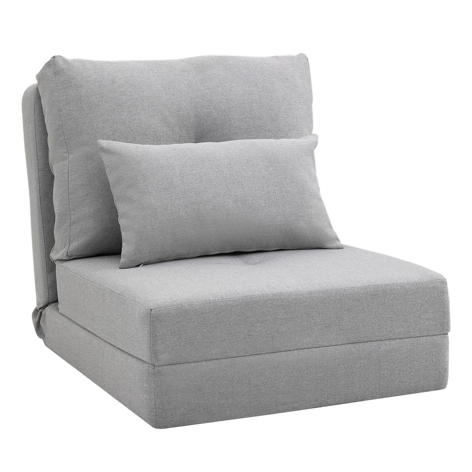 HOMCOM Schlafsofa mit verstellbarer Rückenlehne, Zierkissen, Bodensofa günstig online kaufen