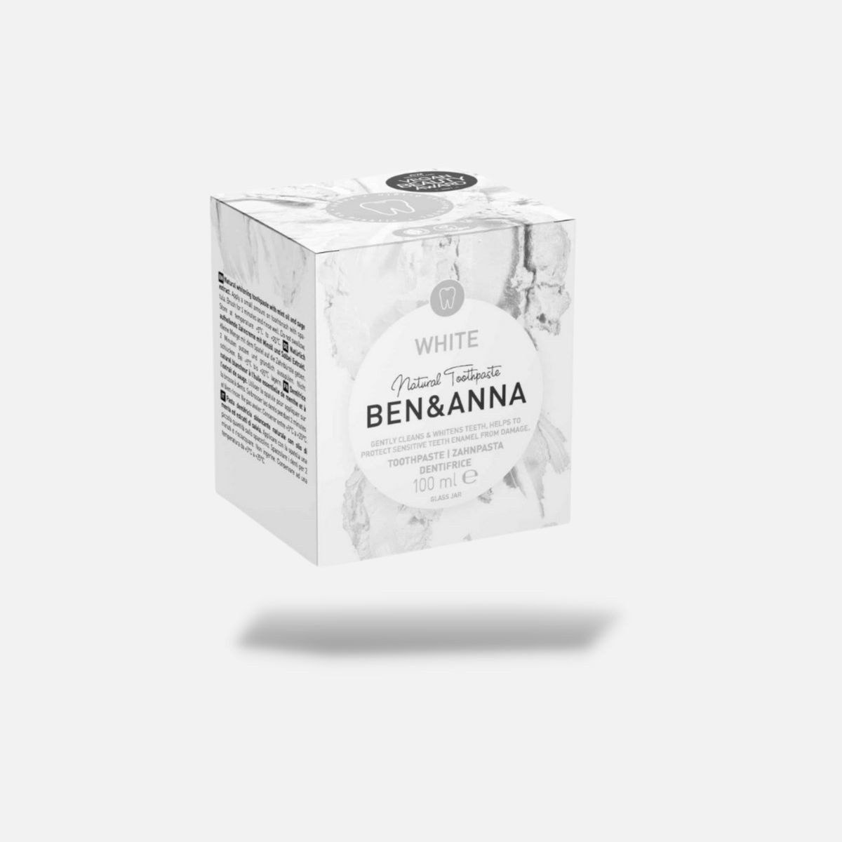 Ben & Anna Körperpflegemittel Vegane Naturkosmetik Zahnpasta im Glas - White