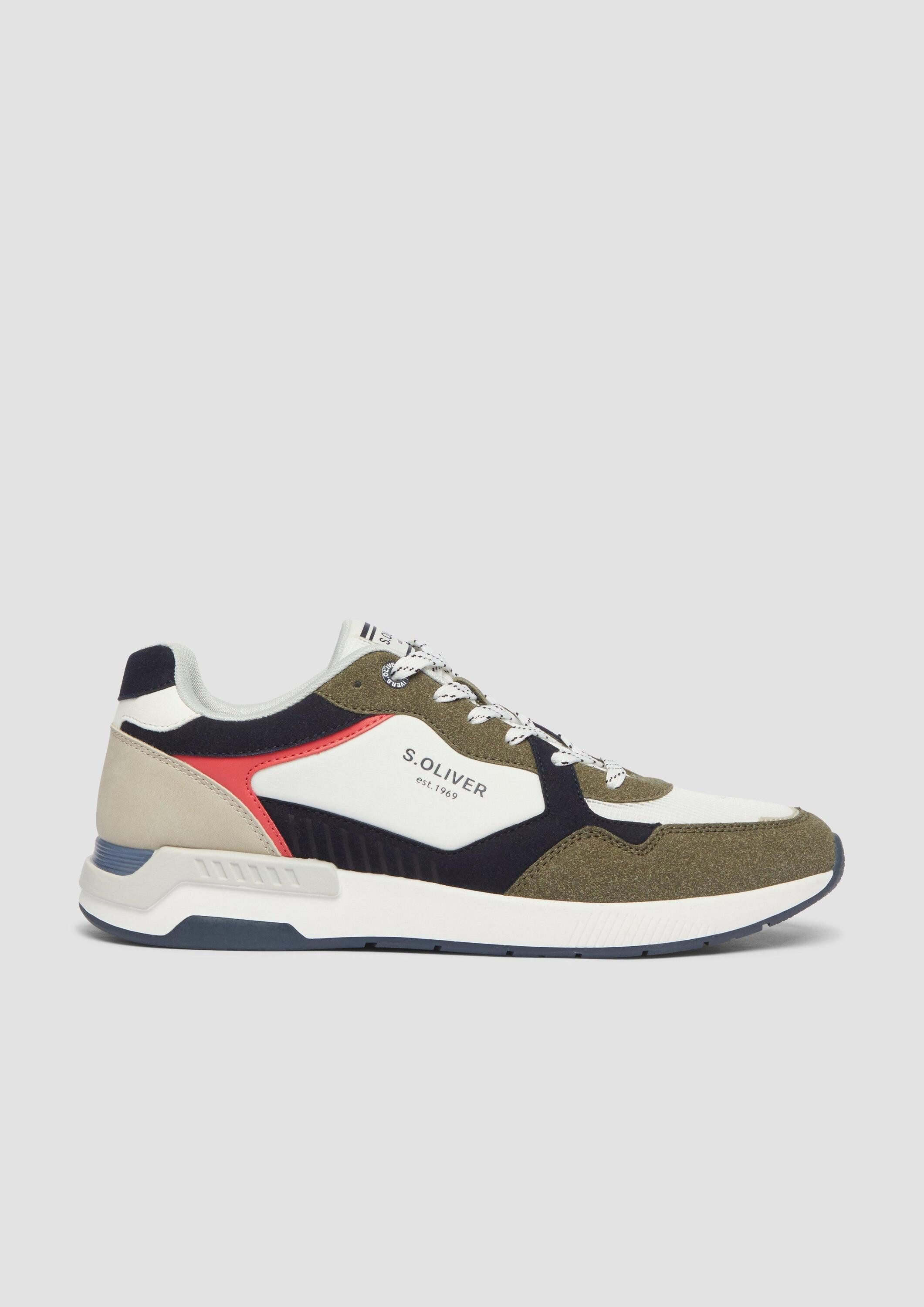 s.Oliver Sneakers Sneaker Multicolor-Sneaker in Leder-Optik