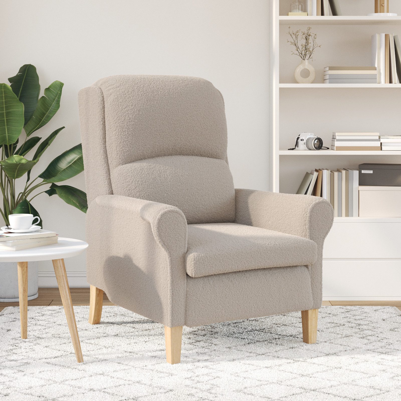 vidaXL Sessel Ergonomischer Sessel Hellgrau Polyester, günstig online kaufen