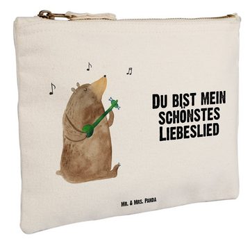 Mr. & Mrs. Panda Kosmetiktasche Größe M Bär Lied - Weiß - Geschenk, Stiftemäppchen, Kosmetiketui, Par (1-tlg), Flexibel einsetzbar