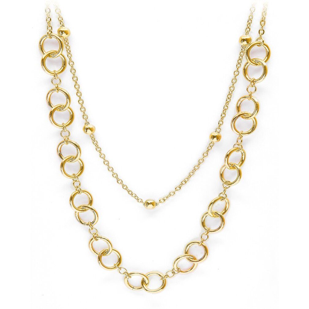 Pierre Lannier Kette mit Einhänger Seduction BJ02A9201 Statement Gold Plated Double Necklace
