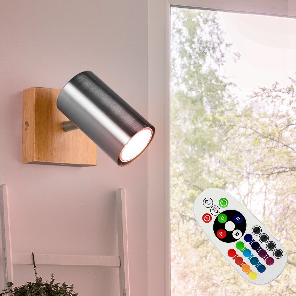 LED Wandlampe RGB Fernbedienung Farbwechsel Schlafzimmer Spot Leuchte dimmbar 