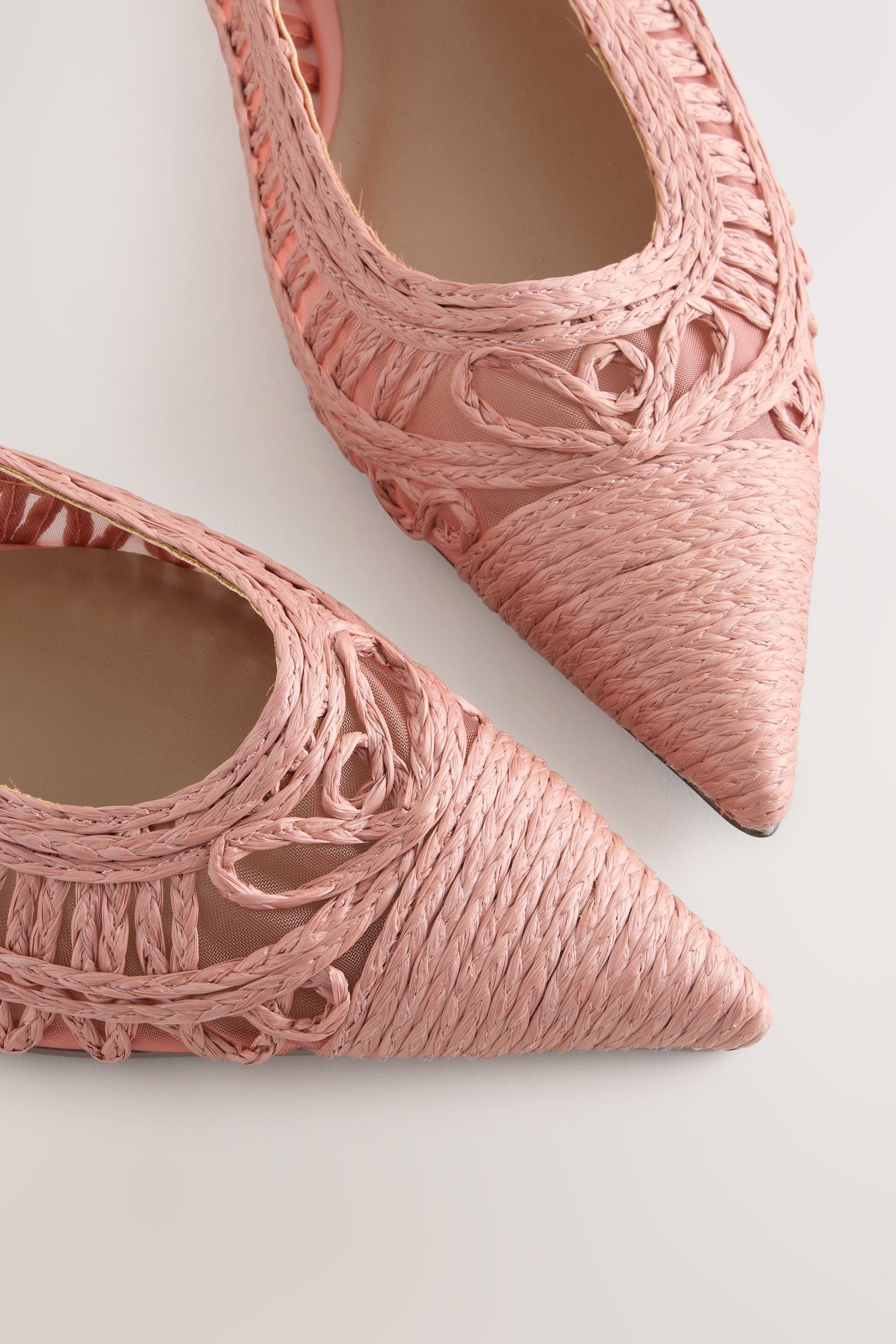 Next Forever Comfort® Spitze, flache Raffiaschuhe Ballerina (1-tlg)