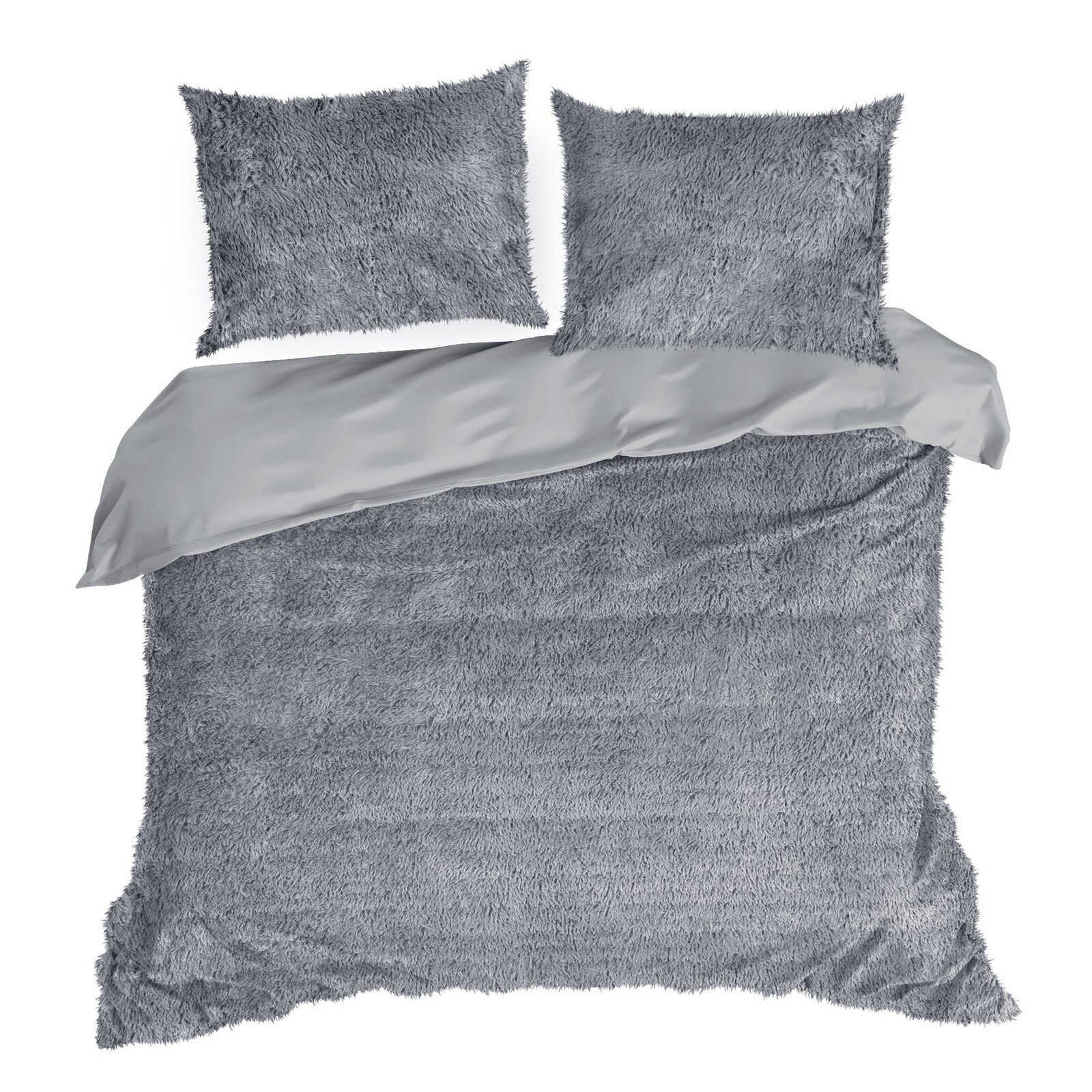 Design91 Bettwäsche TIFFANY, Kunstfell, Felloptik, Warme, kuschelige Bettwäschegarnitur
