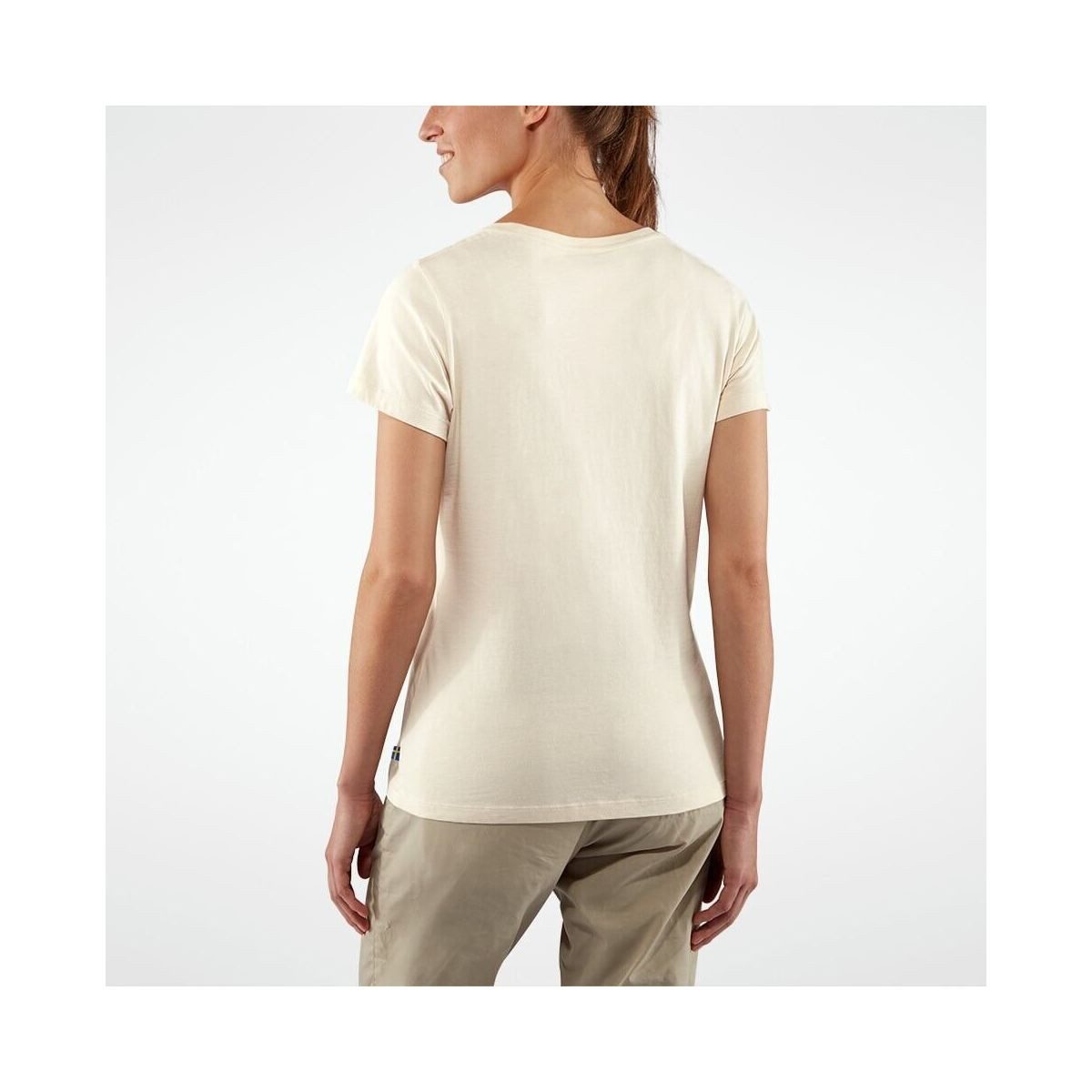 Fjällräven Kurzarmshirt Arctic Fox T-shirt W Bequemes Damen-T-Shirt aus Bio-Baumwolle mit Polarfuchs-Print