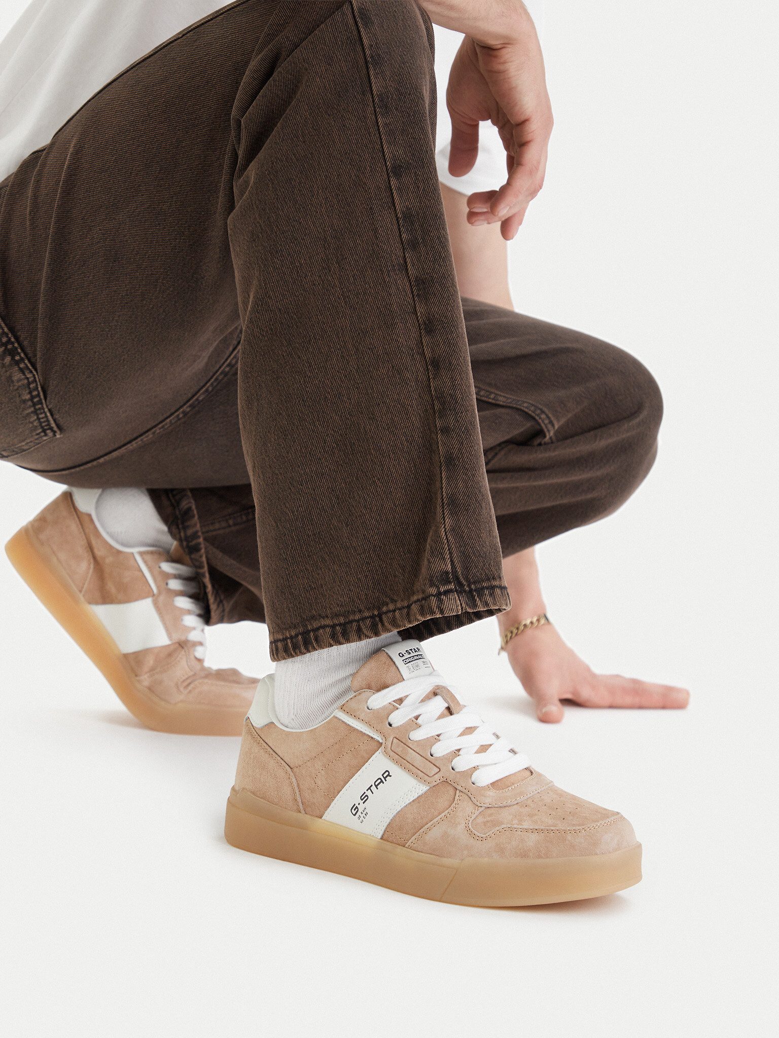 G-STAR G Star Raw Herrensneakers Beige G-STAR RAW-CEO-SANDER-01 Beige Sneaker
