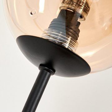 hofstein Stehlampe Stehlampe aus Metall/Glas in Schwarz/Bernstein, ohne Leuchtmittel, Leuchte mit Glasschirmen (10cm), dimmbar, 5xG9, ohne Leuchtmittel