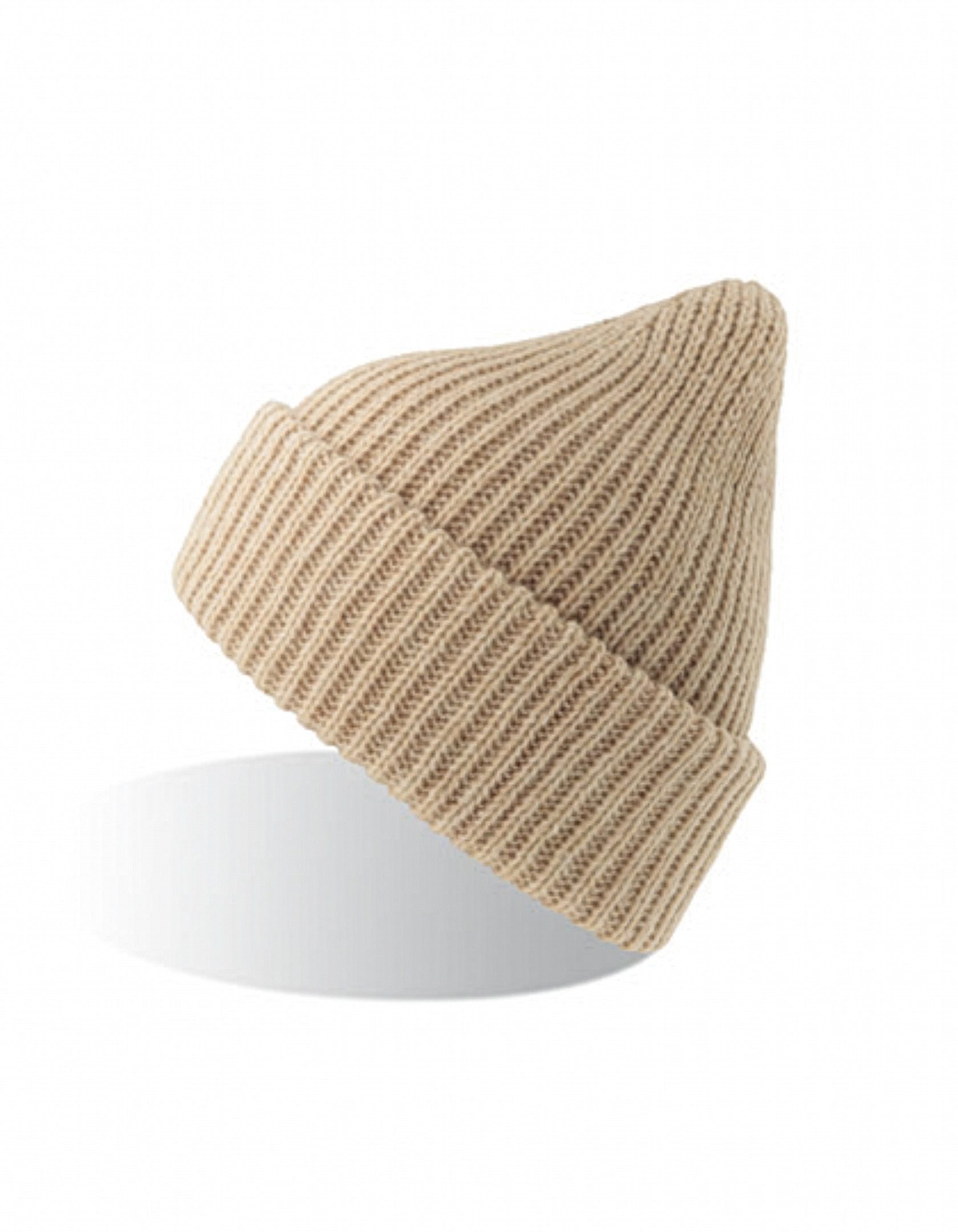 Atlantis Beanie Herren Strickmütze Wintermütze – nahtlos, Grobstrick Melange Optik