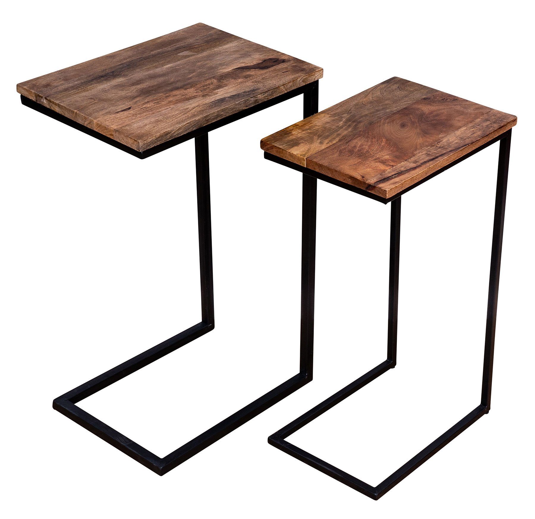 Levandeo® Couchtisch, 2er Set Beistelltisch Mango günstig online kaufen